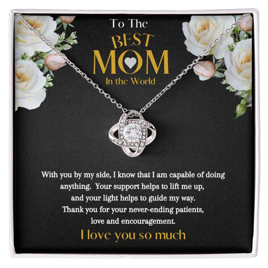 To The Best Mom In The World Necklace | Mother's Day Gift | Love Knot Necklace