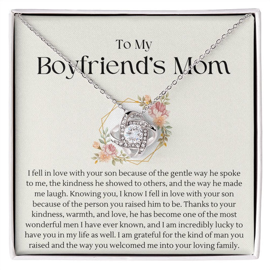 To My Boyfriend's Mom | Love Knot Necklace | Thank you for raising the man I fell in love with