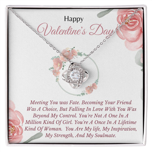 Happy Valentine's Day | Love Knot Necklace | You are my life and my soulmate