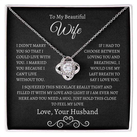 Gift for Wife | Anniversary Gift, Birthday Gift, Christmas Gift, Special Occasion Gift | Love Note Necklace | To Wife From Husband