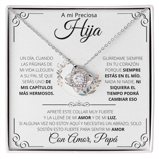 A mi Preciosa Hija con amor papa | regalo | collar