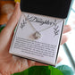 Sentimental Gift necklace for daughter | Christmas gift necklace | Love Knot Necklace | A daughter Is the greatest gift in life