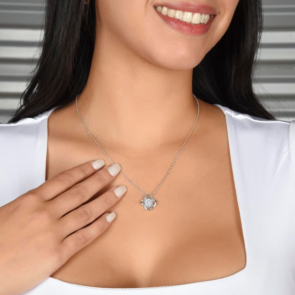 To My Beautiful Soulmate | Love Knot Necklace | I Love You Forever And Always | Valentines Day Gift Idea