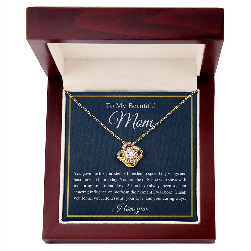 To My Mom | Love Knot Necklace | You made me who I am