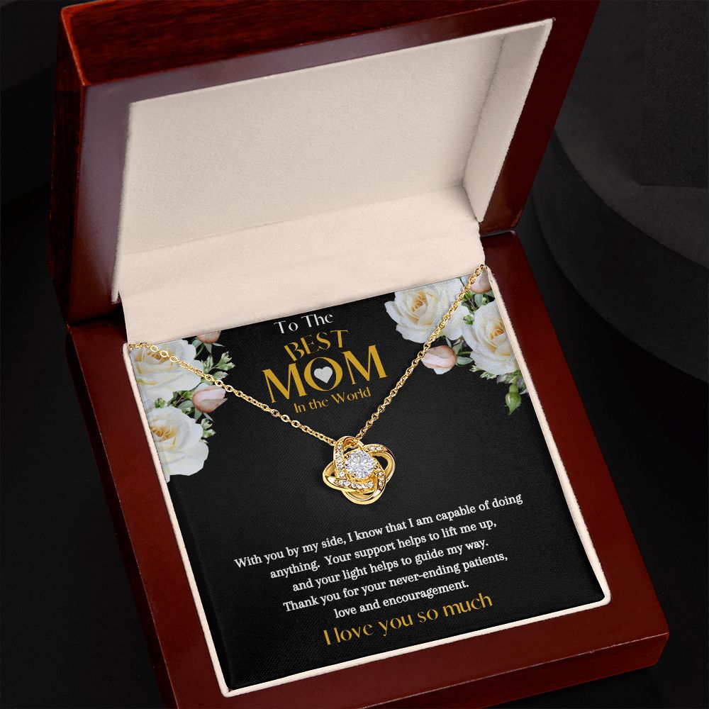 To The Best Mom In The World Necklace | Mother's Day Gift | Love Knot Necklace