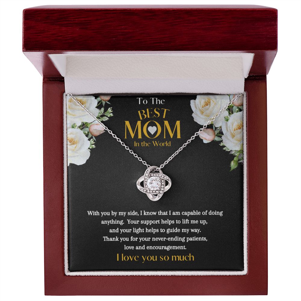 To The Best Mom In The World Necklace | Mother's Day Gift | Love Knot Necklace