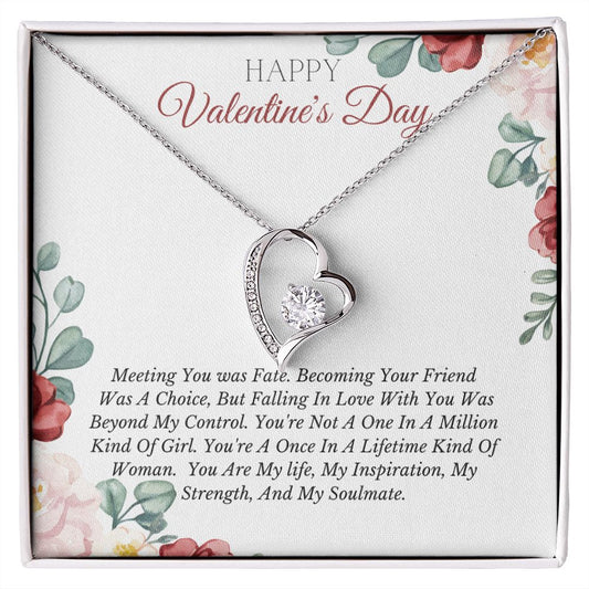 Happy Valentine's Day Necklace | Forever Love Necklace | You are my life and my soulmate