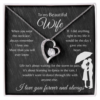 Gift Necklace to Wife from Husband | Forever Love Necklace | Christmas, xmas, birthday, anniversary, other special occasions | I Love You Forever And Always