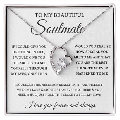 To My Beautiful Soulmate | Wife | Girlfriend | Forever Love Necklace | Valentine's Day I Love You Forever And Always