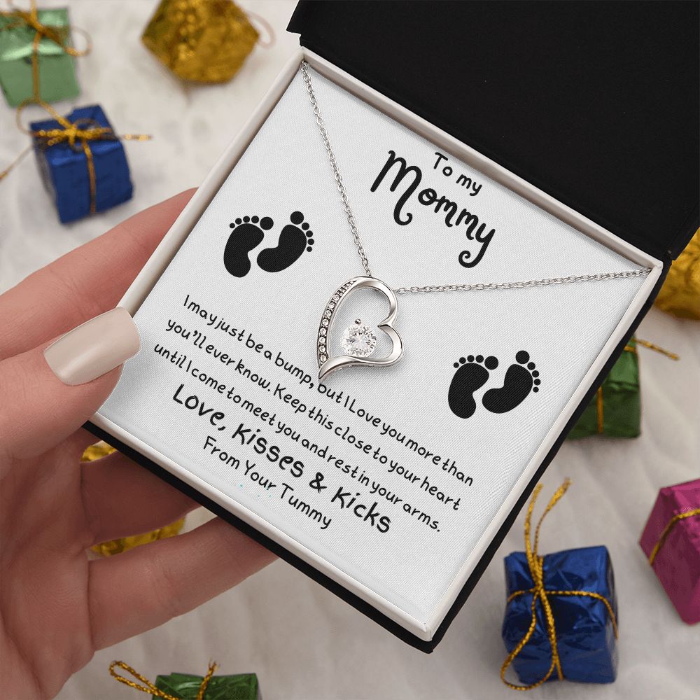 To my Mommy | mom to be | Forever Love Heart Pendant Necklace | Baby Shower Gift | Expecting Mother | Pregnancy Gift
