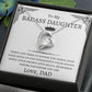 To My Badass Daughter Necklace Gift From Dad | Forever Love Necklace| When Life Tries To Knock You Down, Keep Your Head Up And Straighten Your Crown