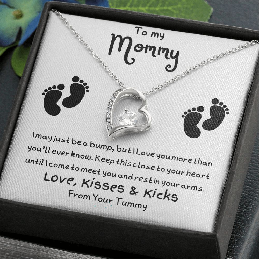 To my Mommy | mom to be | Forever Love Heart Pendant Necklace | Baby Shower Gift | Expecting Mother | Pregnancy Gift