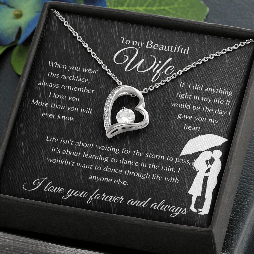 Gift Necklace to Wife from Husband | Forever Love Necklace | Christmas, xmas, birthday, anniversary, other special occasions | I Love You Forever And Always