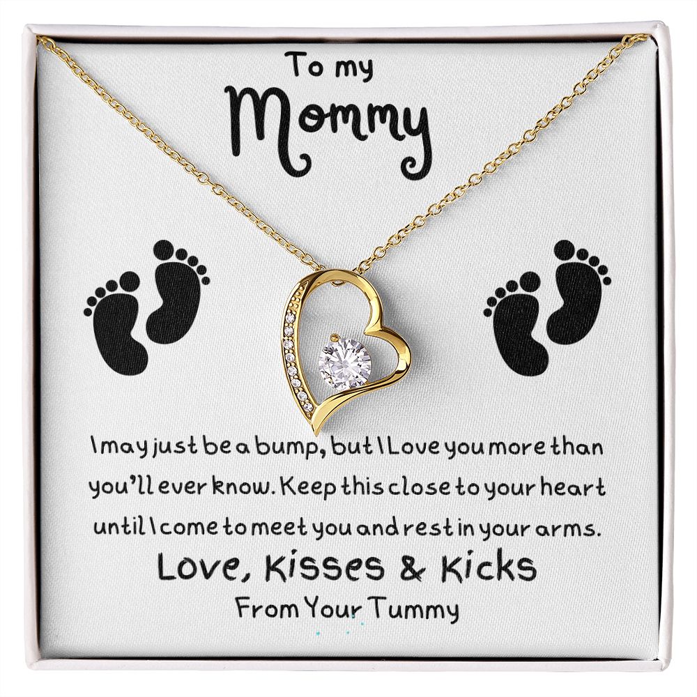 To my Mommy | mom to be | Forever Love Heart Pendant Necklace | Baby Shower Gift | Expecting Mother | Pregnancy Gift