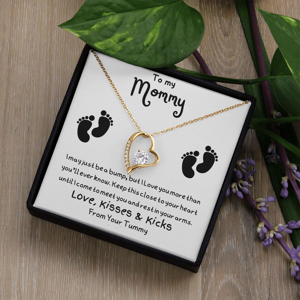 To my Mommy | mom to be | Forever Love Heart Pendant Necklace | Baby Shower Gift | Expecting Mother | Pregnancy Gift