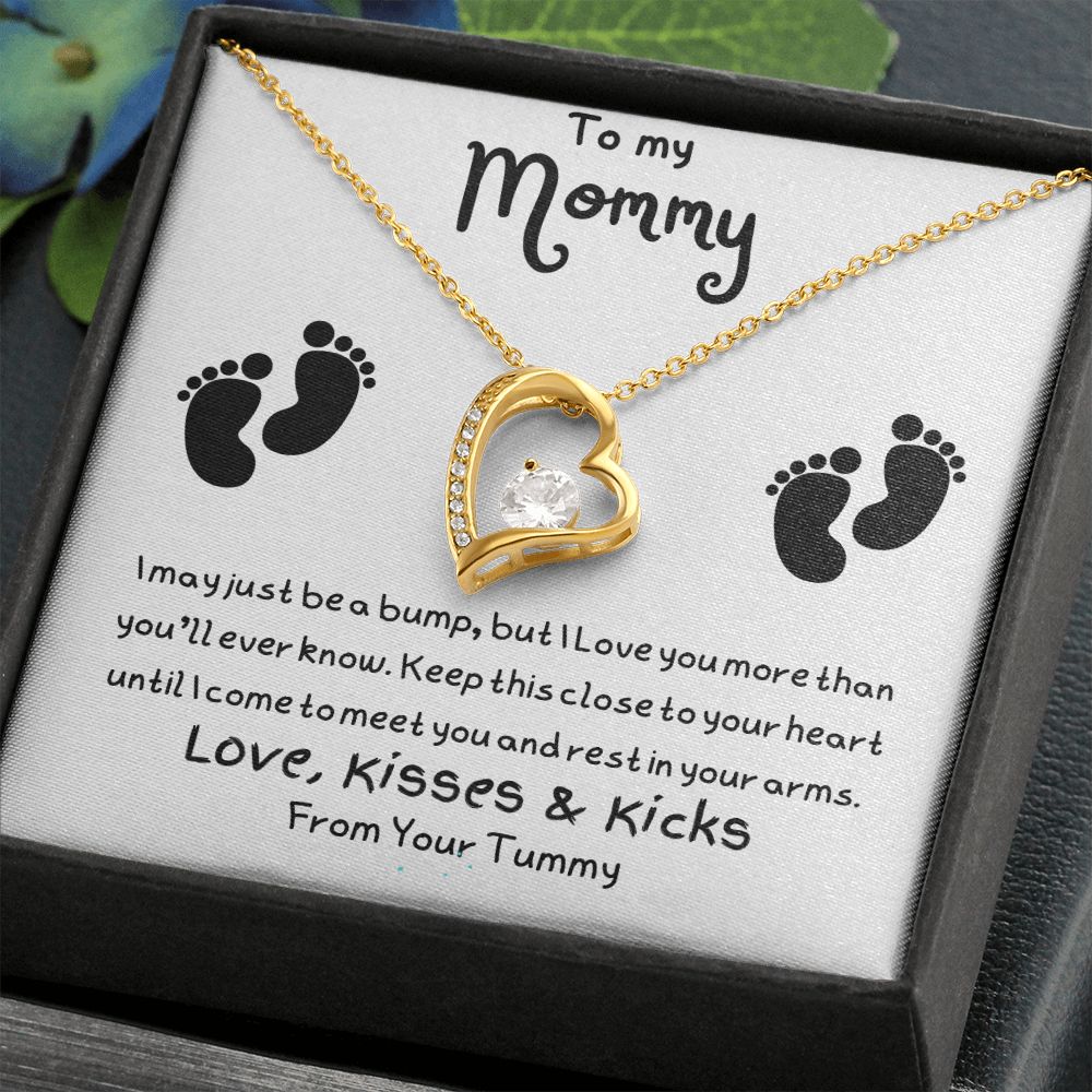 To my Mommy | mom to be | Forever Love Heart Pendant Necklace | Baby Shower Gift | Expecting Mother | Pregnancy Gift