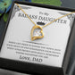 To My Badass Daughter Necklace Gift From Dad | Forever Love Necklace| When Life Tries To Knock You Down, Keep Your Head Up And Straighten Your Crown